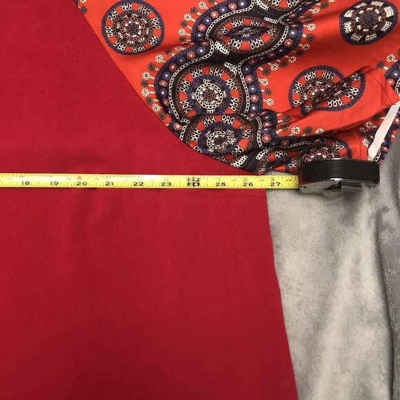 Emery Rose Red Blouse | Size 5X / 22 | Plus Size Boho Inspired Tunic Top NWT - Picture 7 of 8